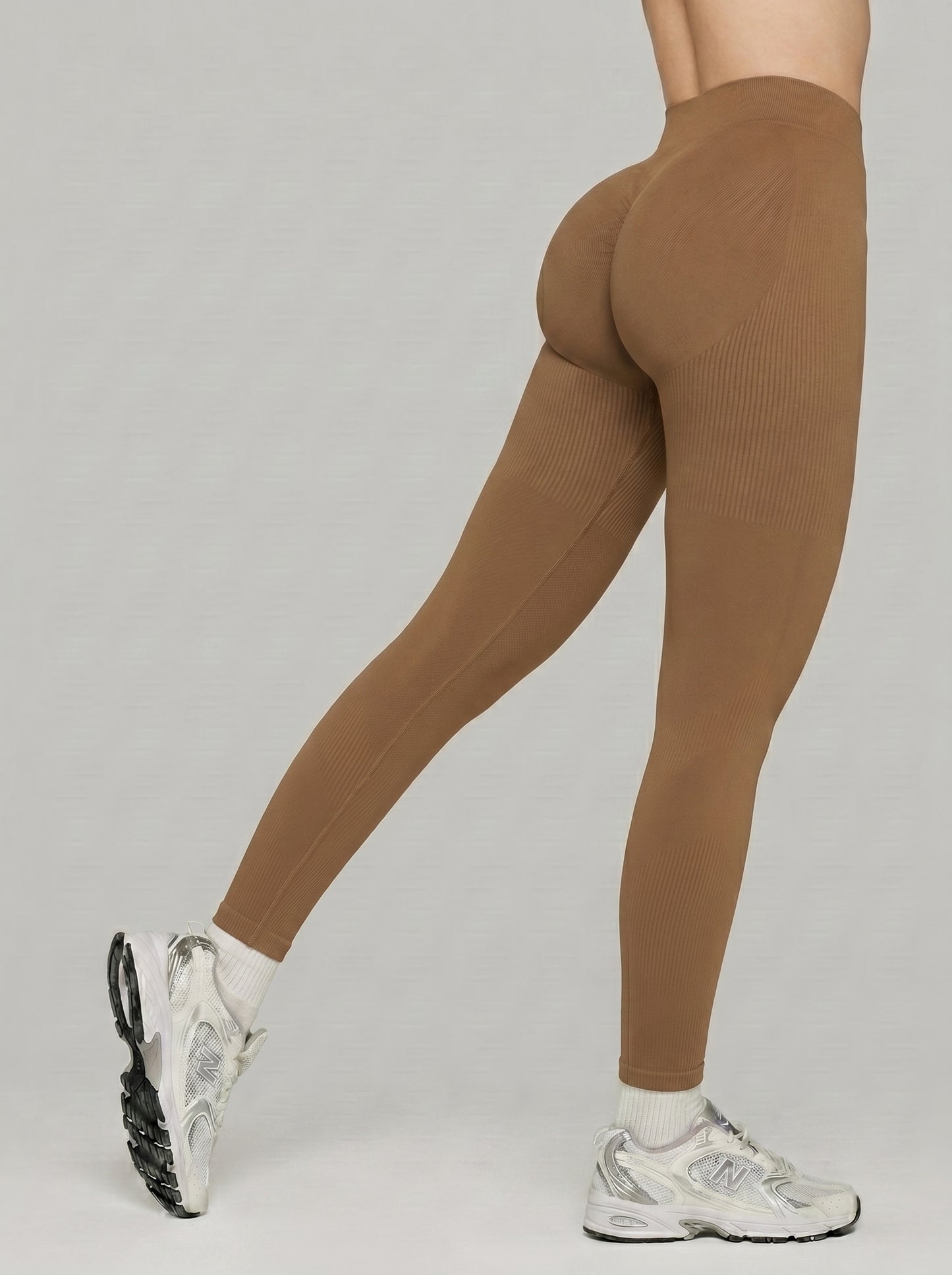 Leggings fruncidos moldeadores de talle medio