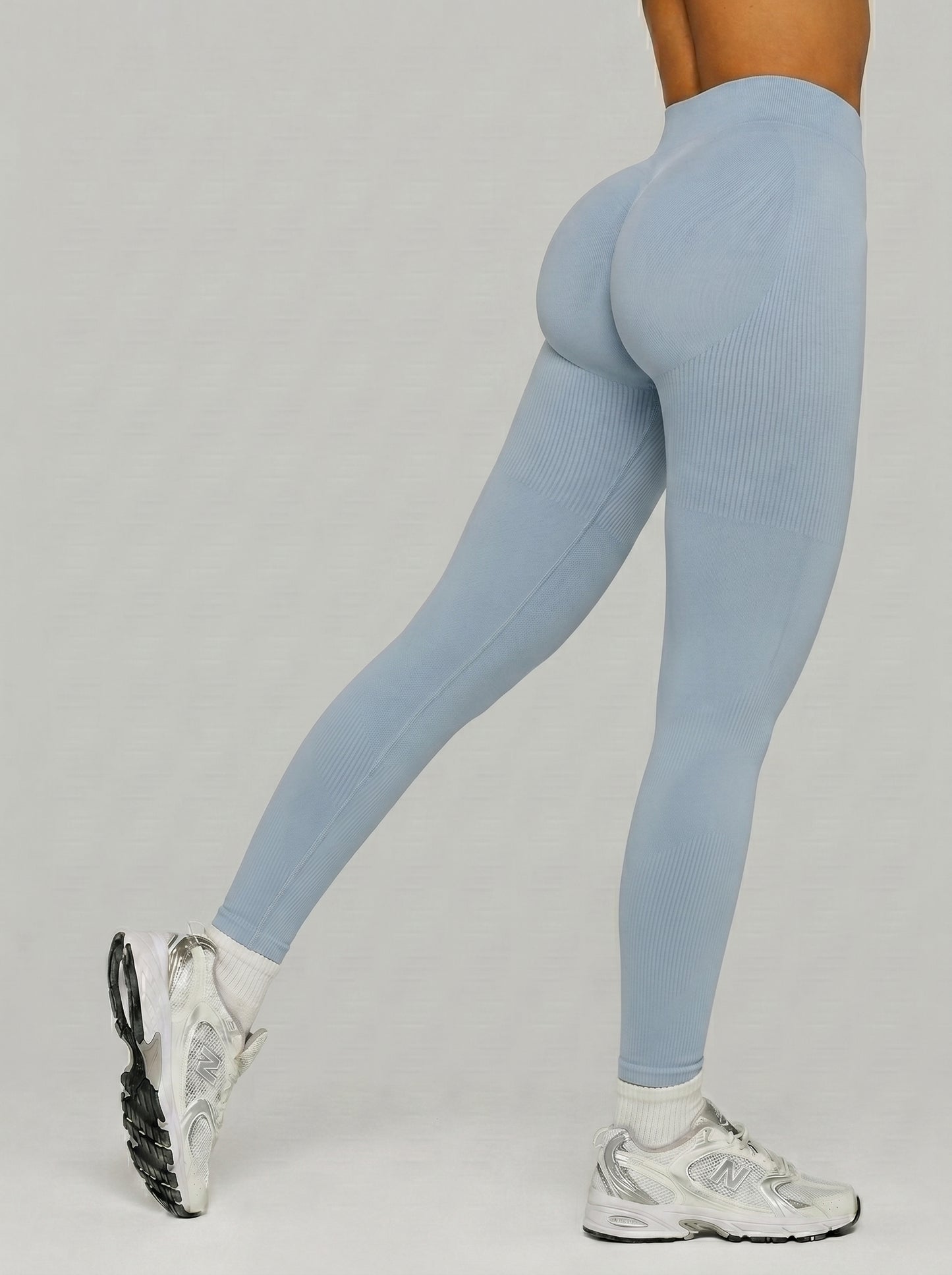 Leggings fruncidos moldeadores de talle medio