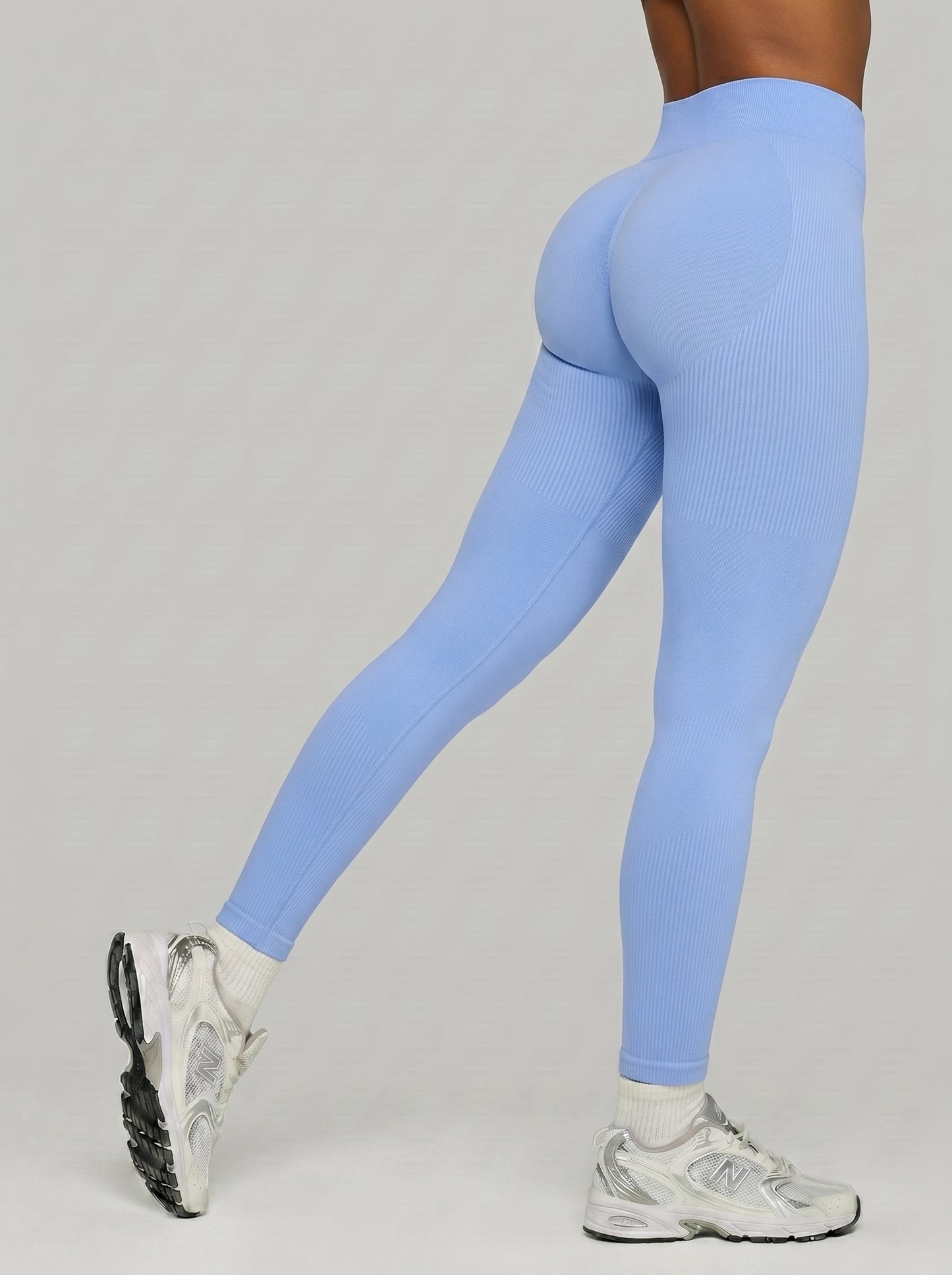 Leggings fruncidos moldeadores de talle medio