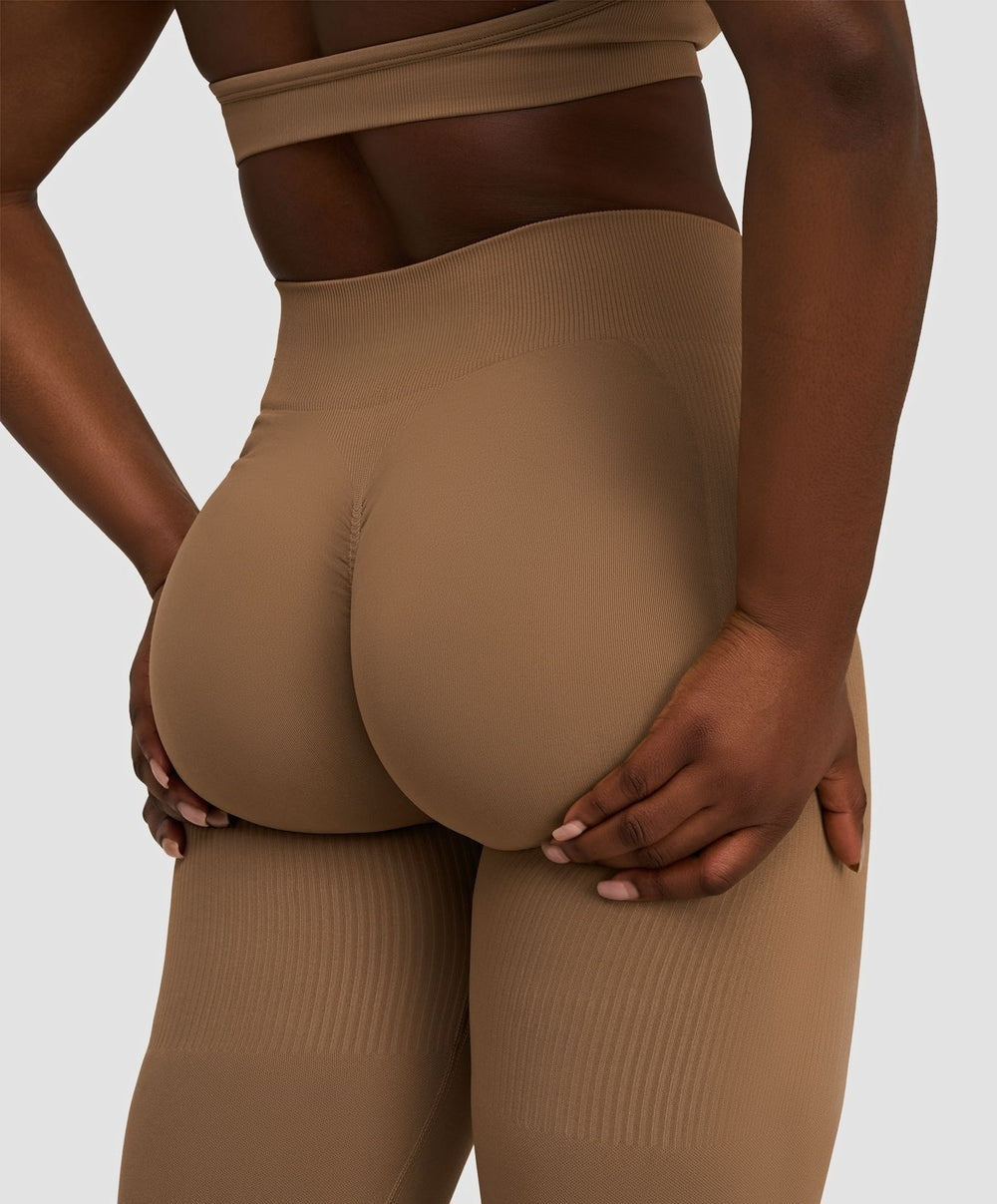 Leggings fruncidos moldeadores de talle medio
